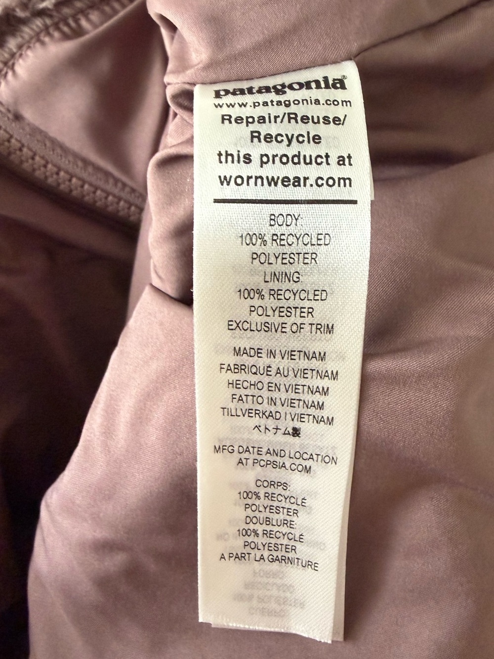 Patagonia Women's Fuzzy Zip Vest in Dusty Mauve - Picture 7 of 8